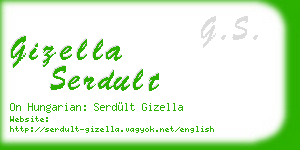 gizella serdult business card