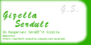 gizella serdult business card